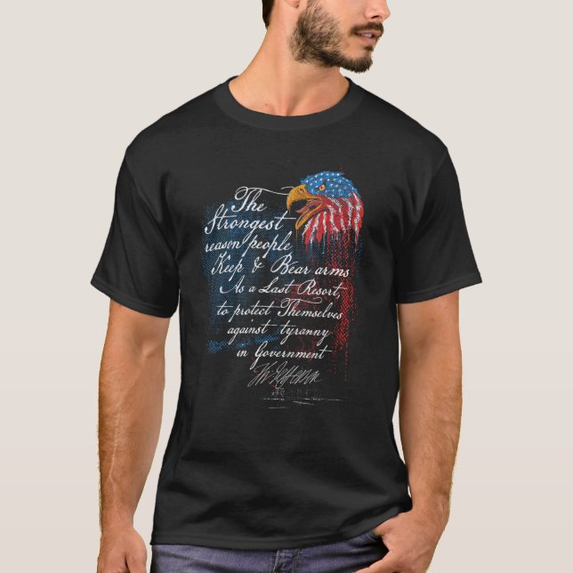 Thomas Jefferson Patriotic Quot behalte and Bären  T-Shirt (Vorderseite)