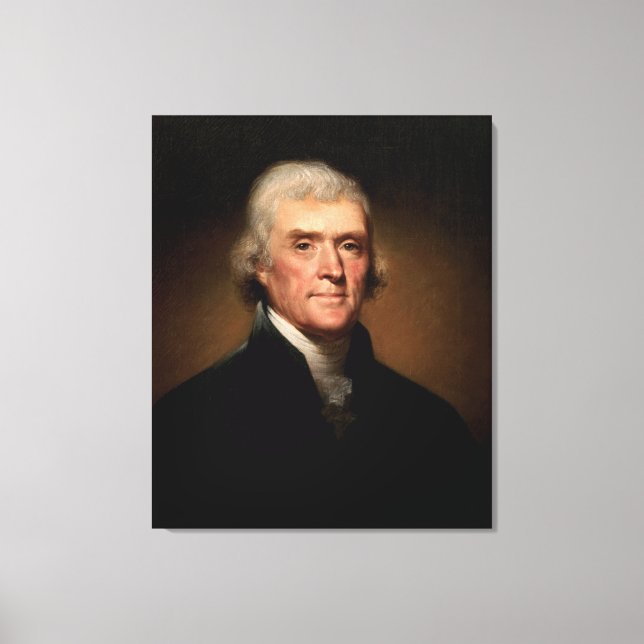 THOMAS JEFFERSON Portrait von Rembrandt Peale Leinwanddruck (Vorderseite)