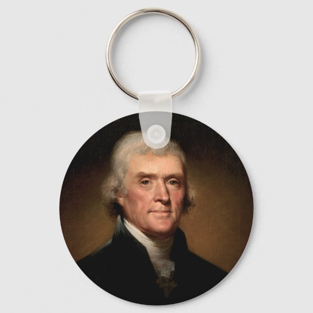 Thomas Jefferson Porträt Schlüsselanhänger (Vorderseite)