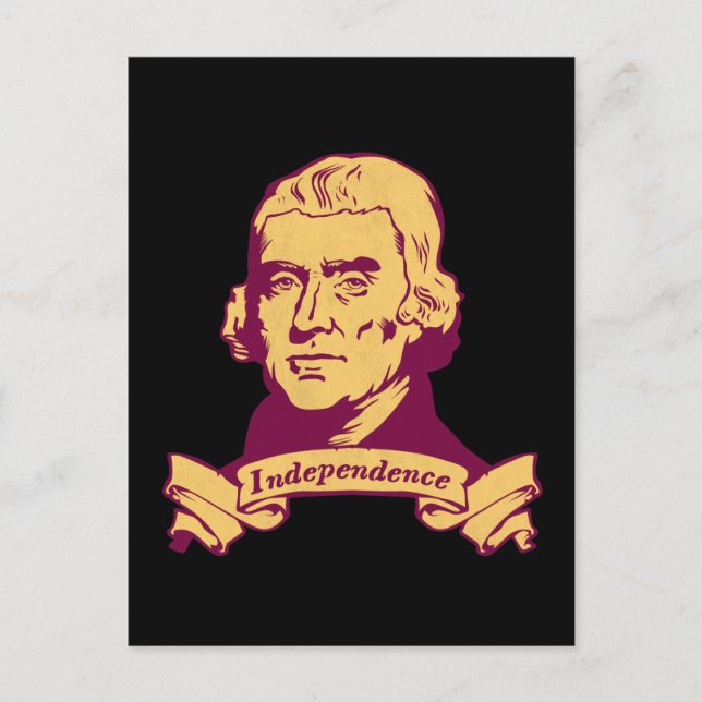 Thomas Jefferson Postkarte (Vorderseite)