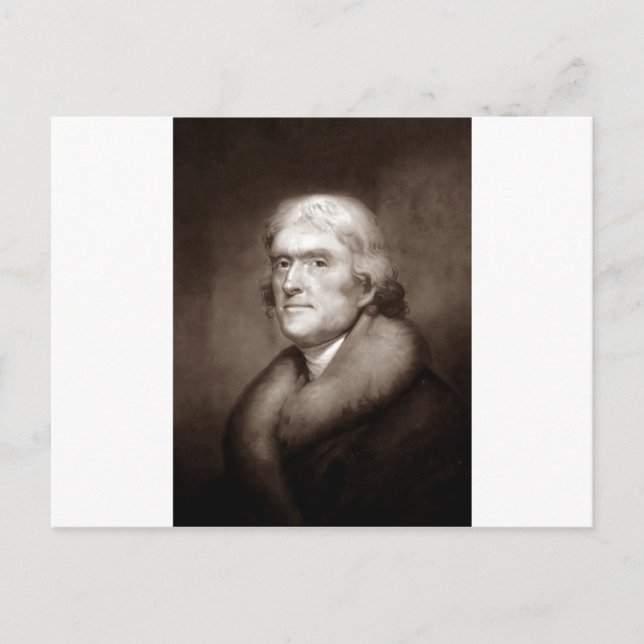 Thomas Jefferson Postkarte (Vorderseite)