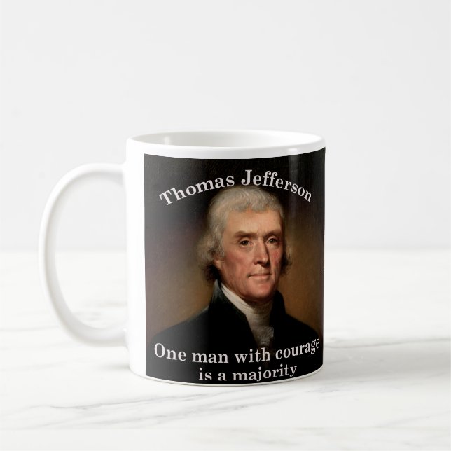 Thomas Jefferson Präsident's Day Patriotic Tasse (Links)