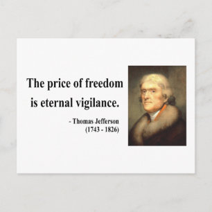 Thomas Jefferson Quote 2c Postkarte