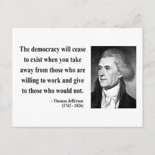 Thomas Jefferson Quote 3b Postkarte