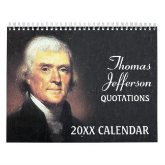 Thomas Jefferson Quotes mit Foto des Präsidenten Kalender