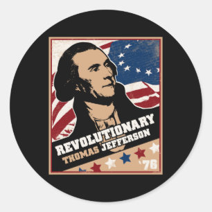 Thomas Jefferson Revolutionär Sticker