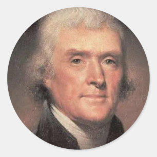 Thomas Jefferson Runder Aufkleber