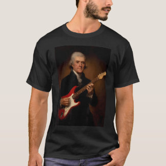 Thomas Jefferson spielt E-Gitarre T-Shirt