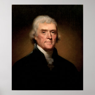Thomas Jefferson von Rembrandt Peale - Circa 1800 Poster