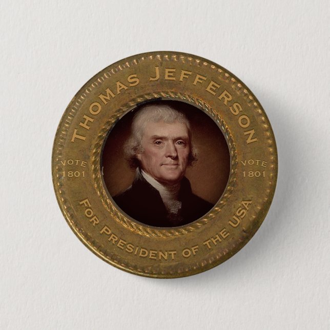 Thomas-Jefferson-Wahlkampfbutton Button (Vorderseite)