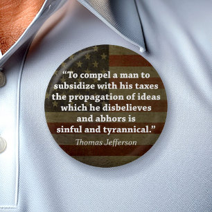 Thomas Jefferson Zitat Button
