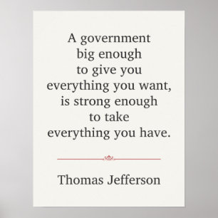 Thomas Jefferson Zitat Poster