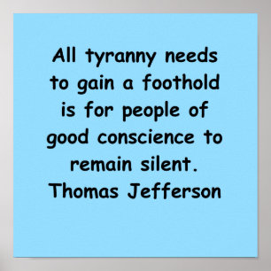 Thomas jefferson Zitat Poster