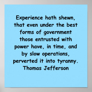 Thomas jefferson Zitat Poster