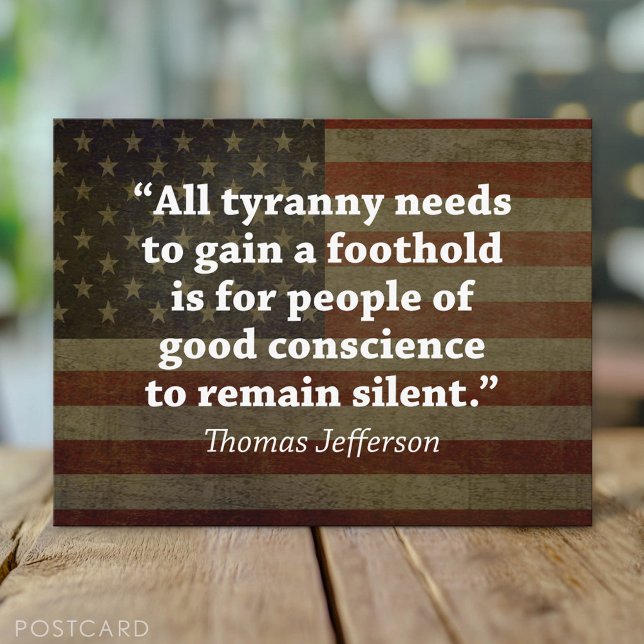 Thomas Jefferson Zitat Postkarte (Custom Postcard)