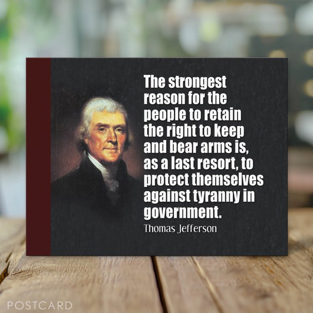 Thomas Jefferson Zitat Postkarte (Custom Postcard)