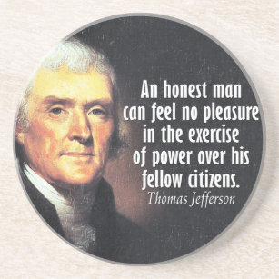Thomas Jefferson Zitat zum Power Sandstein Untersetzer