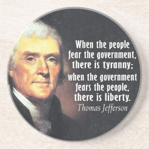 Thomas Jefferson Zitat zur Freiheit Getränkeuntersetzer