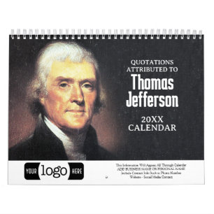 Thomas Jefferson Zitate Geschäftslogo Werbeartikel Kalender