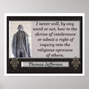 Thomas Jefferson zitiert - Kunstdruck Poster