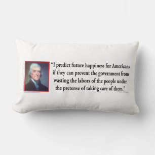 Thomas Jefferson zum amerikanischen Glück Lendenkissen