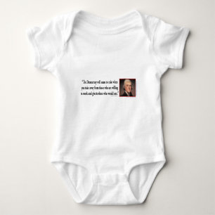 Thomas Jefferson zur Demokratie Baby Strampler