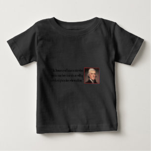 Thomas Jefferson zur Demokratie Baby T-shirt
