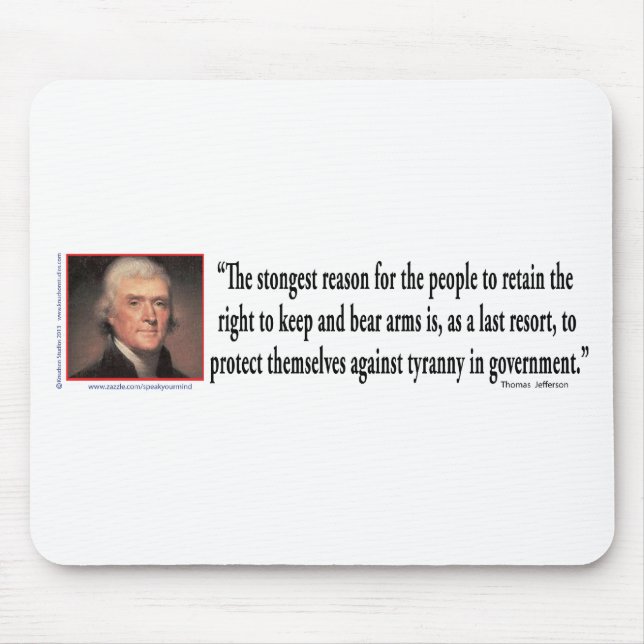 Thomas Jefferson zur Kontrolle von Gun Mousepad (Vorne)