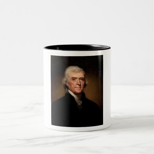 Thomas Jefferson Zweifarbige Tasse (Mittel)