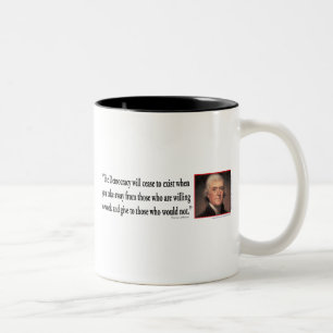 Thomas Jefferson Zweifarbige Tasse
