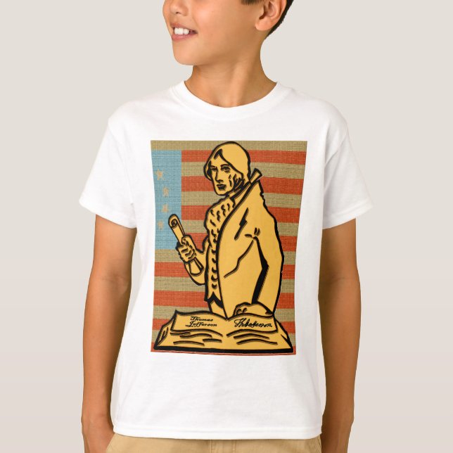 Thomas Jeffersoncolonial-Flagge T-Shirt (Vorderseite)