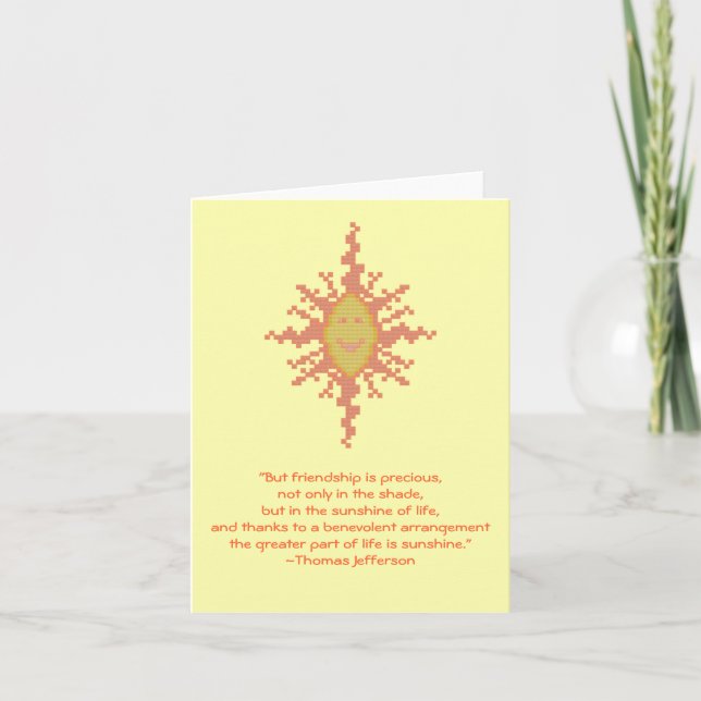 Thomas- Jeffersonfreundschafts-Zitat Notecard Karte (Vorderseite)