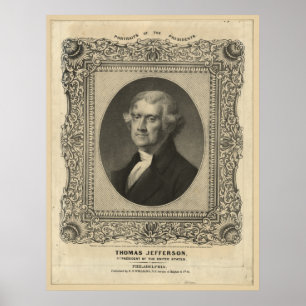 THOMAS- JEFFERSONlithographie Poster
