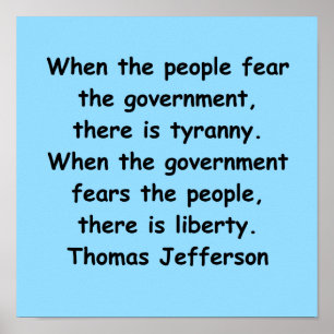 Thomas- Jeffersonzitat Poster