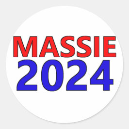 Thomas Massie für Präsident 2024 Runder Aufkleber
