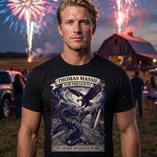 Thomas Massie für Präsident 2028 Anti-Krieg Freihe T-Shirt