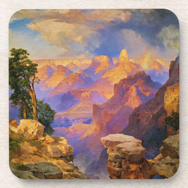 Thomas Moran art, Grand Canyon mit Rainbow Getränkeuntersetzer (Vorderseite)