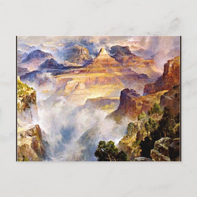 Thomas Moran - Canyon Mists, Zoroaster Park Postkarte (Vorderseite)