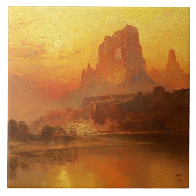 Thomas Moran - Die goldene Stunde Fliese (Vorderseite)