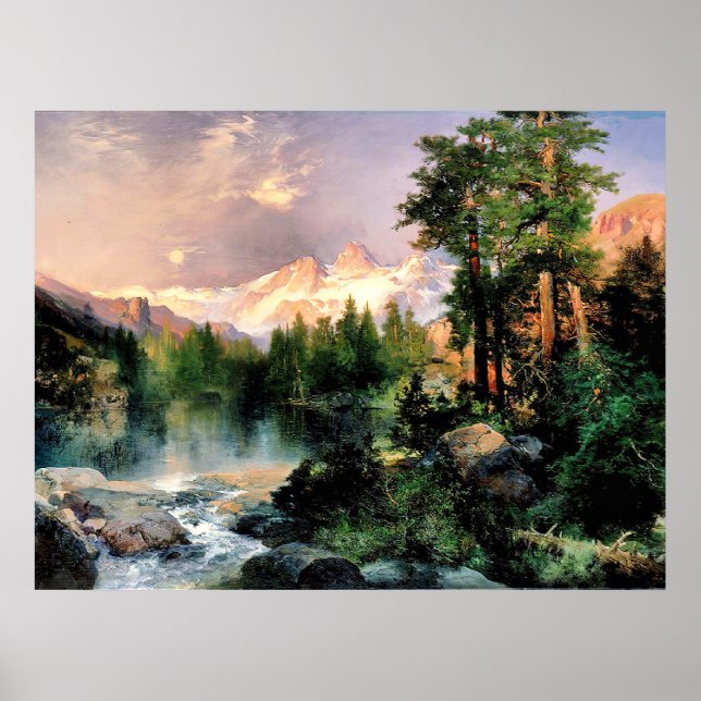Thomas Moran - Drei Tetons Poster (Vorne)