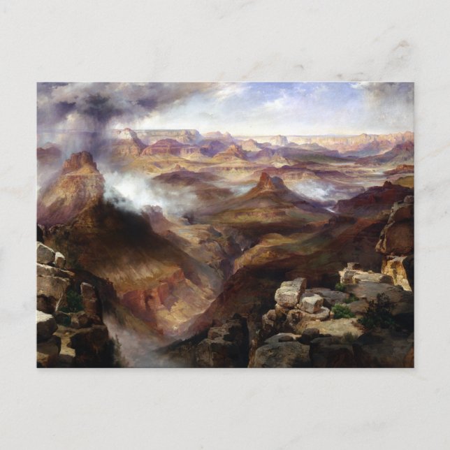 Thomas Moran Grand Canyon des Colorado River Postkarte (Vorderseite)