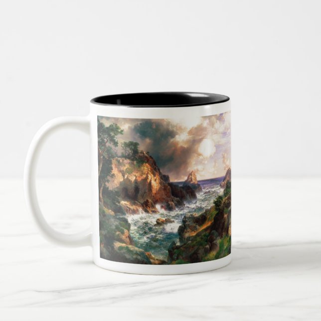 Thomas Moran Point Lobos Monterey California. Zweifarbige Tasse (Links)