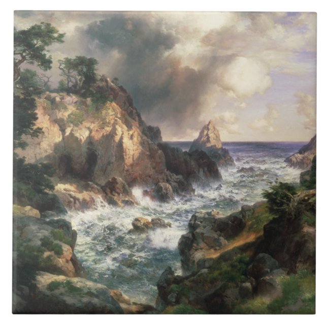 Thomas Moran - Point Lobos, Monterey, Kalifornien Fliese (Vorderseite)