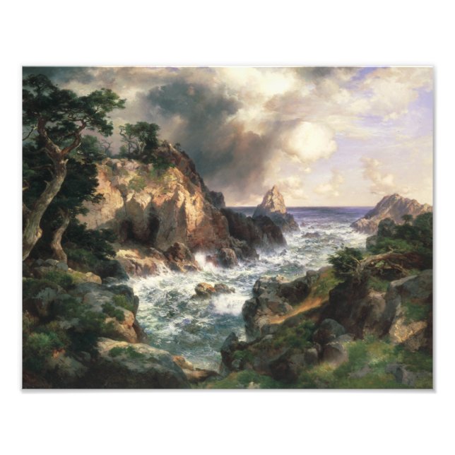 Thomas Moran - Point Lobos, Monterey, Kalifornien Fotodruck (Vorne)