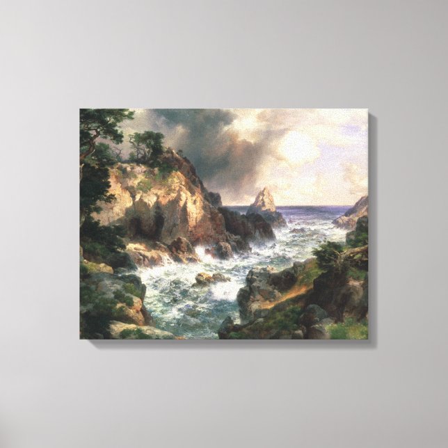 Thomas Moran - Point Lobos, Monterey, Kalifornien Leinwanddruck (Vorderseite)