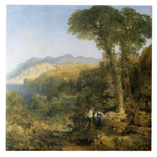 Thomas Morans Gemälde, Amalfi-Küste, Fliese