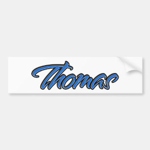 Thomas Name blaue Aufkleber Sticker Autoaufkleber