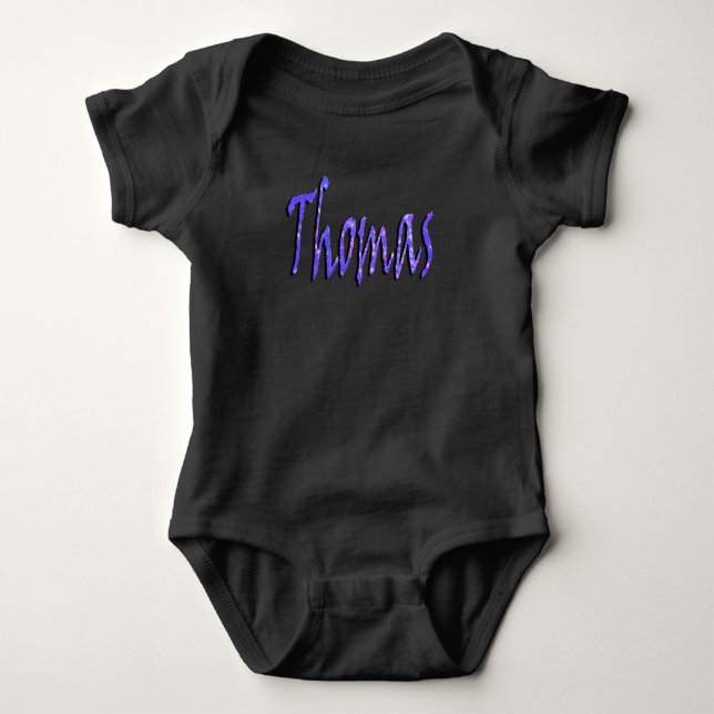Thomas, Name, Logo, Baby Bodysuit Strampler (Vorderseite)