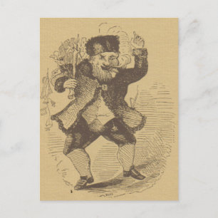 Thomas Nasts frühe St. Nick-Zeichnungskarte Postkarte
