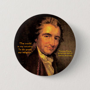 Thomas Paine, Amerikaner - Knopf Button